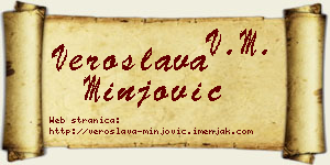 Veroslava Minjović vizit kartica
